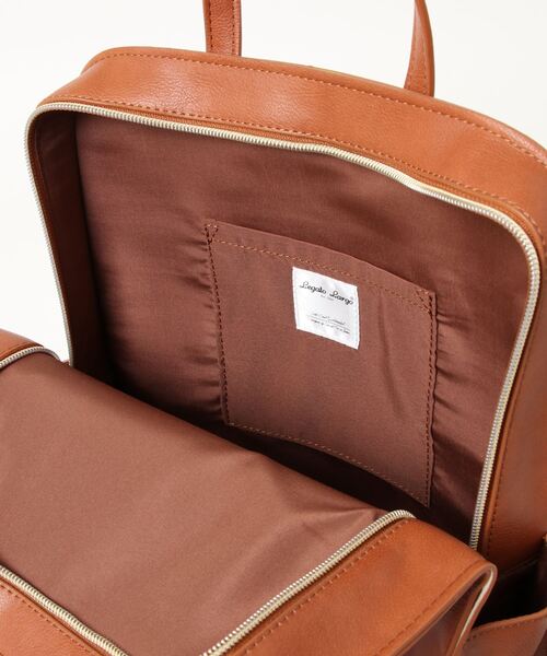 THE MORNING AFTER（ザ モーニング アフター）の「[ Legato Largo / レガートラルゴ ] スタンダードフェイクレザーリュック（バックパック/リュック・レディース・ブラック/キャメル/ミント/ライトグレー・ONE SIZE）」の6枚目の写真