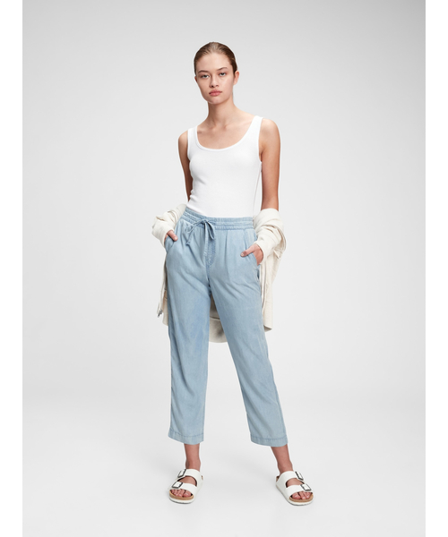 GAP（ギャップ）の「イージー ストレート プルオン パンツ（その他パンツ・レディース・ライトインディゴブルー・S/M/L/XL/XS/XXS）」の2枚目の写真
