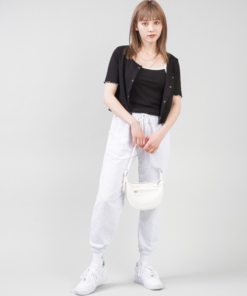 SPINNS(スピンズ)の「【セットアイテム】キャミソール+5分袖メロウカーディガン(その他トップス・レディース・ブラック/ホワイト/ブルー/イエロー・ONESIZE)」の11枚目の写真