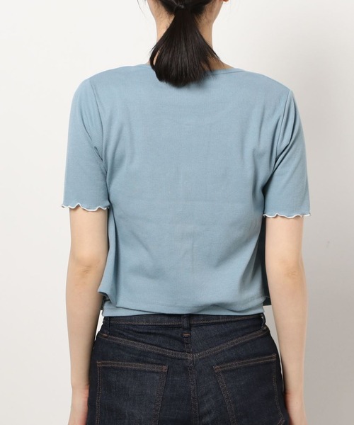 SPINNS(スピンズ)の「【セットアイテム】キャミソール+5分袖メロウカーディガン(その他トップス・レディース・ブラック/ホワイト/ブルー/イエロー・ONESIZE)」の8枚目の写真