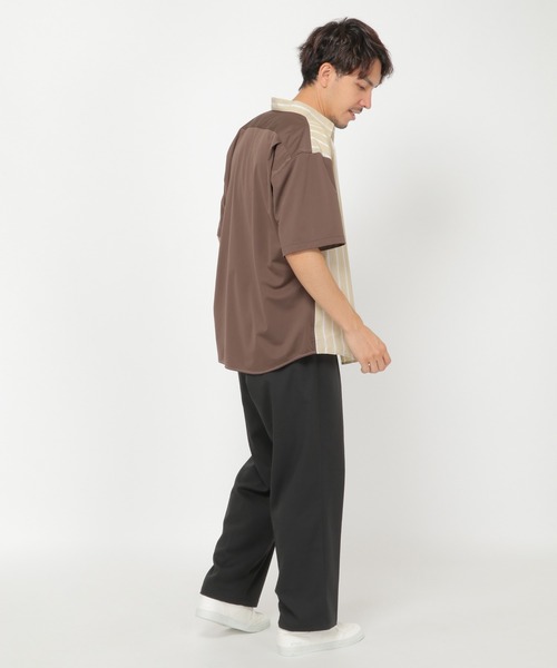 IKKA LOUNGE（イッカラウンジ）の「ストライプトリコットシャツ（シャツ/ブラウス・メンズ・グレー/ベージュ・S/M/L/XL）」の14枚目の写真
