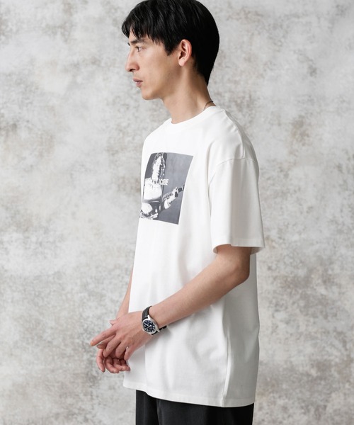 NANO universe（ナノユニバース）の「KENJI KUBO フォトTシャツ Robert（Tシャツ/カットソー・メンズ・ホワイト/ブラック・S/M/L）」の12枚目の写真