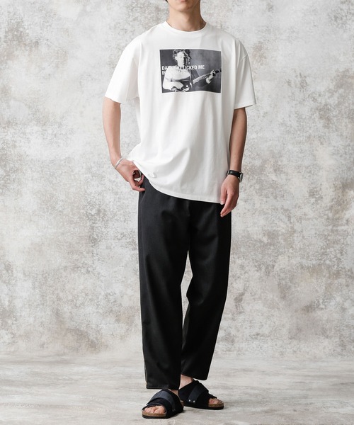 NANO universe（ナノユニバース）の「KENJI KUBO フォトTシャツ Robert（Tシャツ/カットソー・メンズ・ホワイト/ブラック・S/M/L）」の5枚目の写真