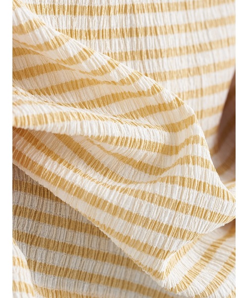 earth music&ecology（アースミュージックアンドエコロジー）の「ギンガムショートスリーブプルオーバー ＊（Tシャツ/カットソー・レディース・ブラック/レッド/イエロー・FREE）」の15枚目の写真