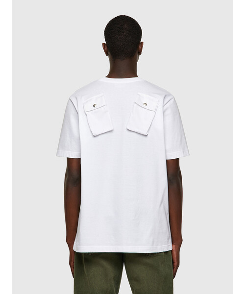 DIESEL（ディーゼル）の「メンズ Tシャツ バックポケット BCI サステナブル（Tシャツ/カットソー・メンズ・ブラック/ホワイト・SMALL/X-LARGE/MEDIUM/LARGE/X-SMALL/XX-LARGE）」の5枚目の写真