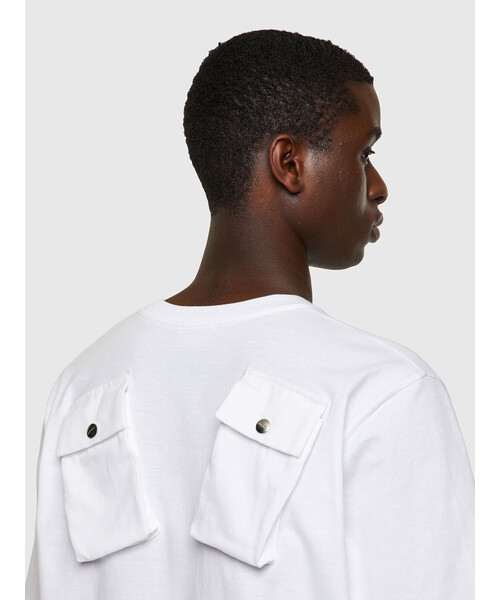DIESEL（ディーゼル）の「メンズ Tシャツ バックポケット BCI サステナブル（Tシャツ/カットソー・メンズ・ブラック/ホワイト・SMALL/X-LARGE/MEDIUM/LARGE/X-SMALL/XX-LARGE）」の4枚目の写真