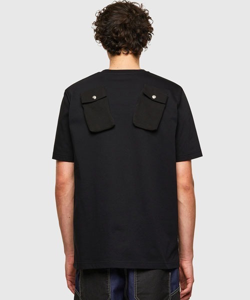 DIESEL（ディーゼル）の「メンズ Tシャツ バックポケット BCI サステナブル（Tシャツ/カットソー・メンズ・ブラック/ホワイト・SMALL/X-LARGE/MEDIUM/LARGE/X-SMALL/XX-LARGE）」の7枚目の写真