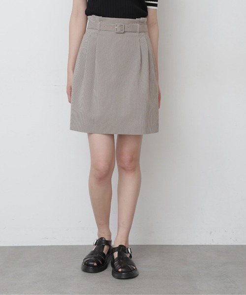 FREE'S MART（フリーズマート）の「【Sシリーズ対応】◆チェックベルト付きミニスカート（スカート・レディース・グレー系その他/ベージュ系その他/ブラウン系その他・SMALL/MEDIUM）」の3枚目の写真