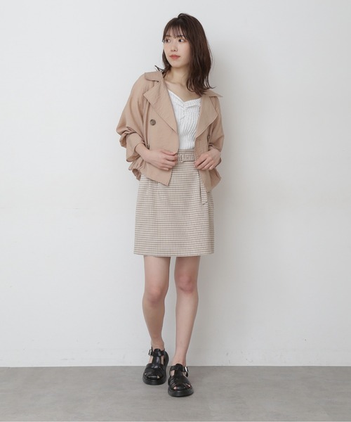 FREE'S MART（フリーズマート）の「【Sシリーズ対応】◆チェックベルト付きミニスカート（スカート・レディース・グレー系その他/ベージュ系その他/ブラウン系その他・SMALL/MEDIUM）」の9枚目の写真