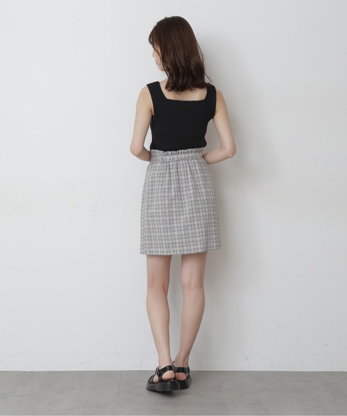 FREE'S MART（フリーズマート）の「【Sシリーズ対応】◆チェックベルト付きミニスカート（スカート・レディース・グレー系その他/ベージュ系その他/ブラウン系その他・SMALL/MEDIUM）」の4枚目の写真
