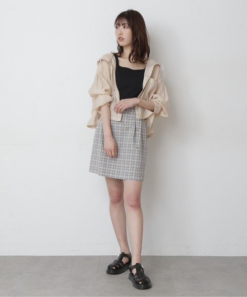 FREE'S MART（フリーズマート）の「【Sシリーズ対応】◆チェックベルト付きミニスカート（スカート・レディース・グレー系その他/ベージュ系その他/ブラウン系その他・SMALL/MEDIUM）」の5枚目の写真