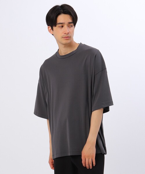 tk.TAKEO KIKUCHI（ティーケータケオキクチ）の「◆Pima CottonダンボールスクエアTシャツ（Tシャツ/カットソー・メンズ・ホワイト/チャコールグレー/サックスブルー・01/02/03）」の17枚目の写真