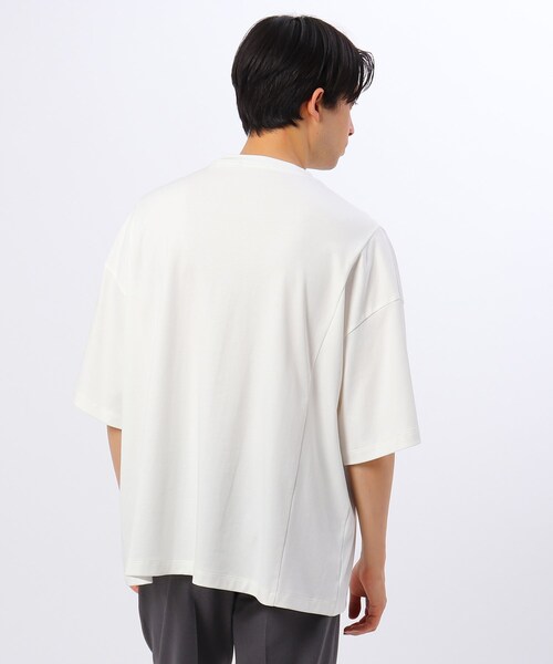 tk.TAKEO KIKUCHI（ティーケータケオキクチ）の「◆Pima CottonダンボールスクエアTシャツ（Tシャツ/カットソー・メンズ・ホワイト/チャコールグレー/サックスブルー・01/02/03）」の11枚目の写真