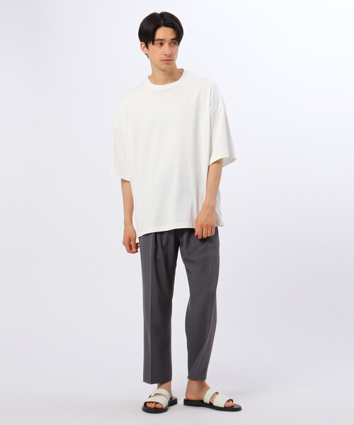 tk.TAKEO KIKUCHI（ティーケータケオキクチ）の「◆Pima CottonダンボールスクエアTシャツ（Tシャツ/カットソー・メンズ・ホワイト/チャコールグレー/サックスブルー・01/02/03）」の14枚目の写真