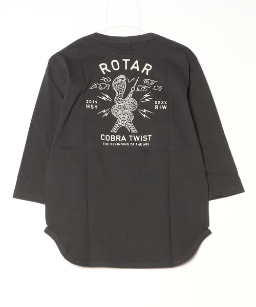 ROTAR(ローター)の「COBRA TWIST BB Tee バックプリント 七分袖(Tシャツ/カットソー・メンズ・オフホワイト/ブルー系/スミクロ・X-LARGE/SMALL/MEDIUM/LARGE)」の18枚目の写真