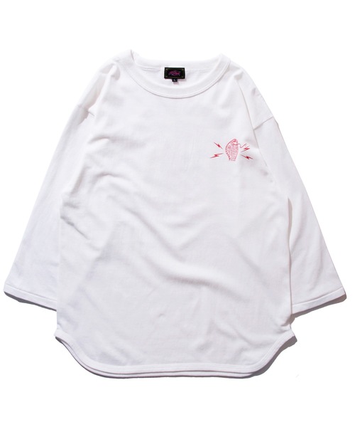 ROTAR(ローター)の「COBRA TWIST BB Tee バックプリント 七分袖(Tシャツ/カットソー・メンズ・オフホワイト/ブルー系/スミクロ・X-LARGE/SMALL/MEDIUM/LARGE)」の4枚目の写真