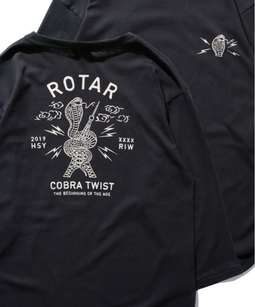 ROTAR(ローター)の「COBRA TWIST BB Tee バックプリント 七分袖(Tシャツ/カットソー・メンズ・オフホワイト/ブルー系/スミクロ・X-LARGE/SMALL/MEDIUM/LARGE)」の15枚目の写真