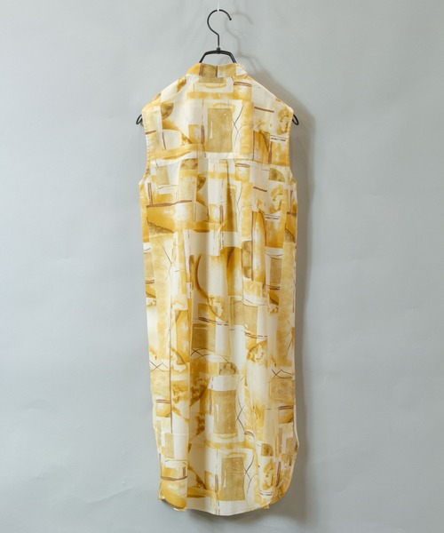 ARCANUM DESIGN（アルカナムデザイン）の「ARL　幾何学柄ノースリーブハーフシャツ（シャツ/ブラウス・レディース・グレー/イエロー/オレンジ・FREE）」の15枚目の写真