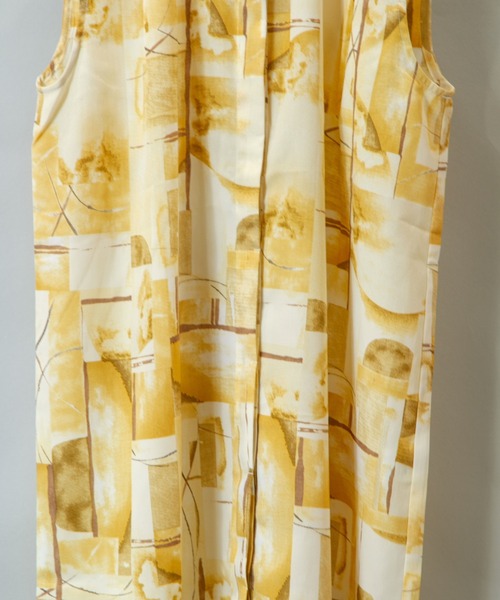 ARCANUM DESIGN（アルカナムデザイン）の「ARL　幾何学柄ノースリーブハーフシャツ（シャツ/ブラウス・レディース・グレー/イエロー/オレンジ・FREE）」の7枚目の写真