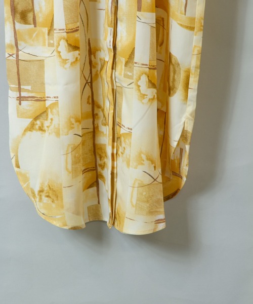 ARCANUM DESIGN（アルカナムデザイン）の「ARL　幾何学柄ノースリーブハーフシャツ（シャツ/ブラウス・レディース・グレー/イエロー/オレンジ・FREE）」の13枚目の写真