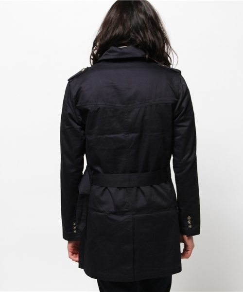 WEGO（ウィゴー）の「WEGO/コットンツイルトレンチコート（トレンチコート・メンズ・ベージュ/ネイビー・LARGE/MEDIUM）」の5枚目の写真