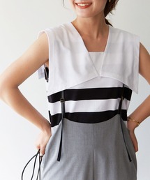 SLOBE IENA | セーラーカラーノースリーブカットソー【手洗い可能】◆(Tシャツ/カットソー)