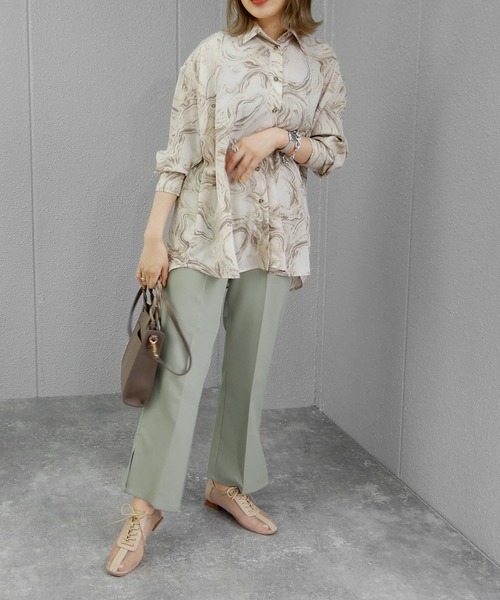 minia(ミニア)の「チュール×PUコンビのレースアップシューズ ◆(ドレスシューズ・レディース・ブラック/ベージュ・LL/M/S/L)」の5枚目の写真