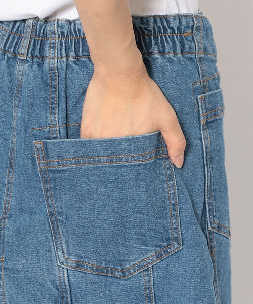 AVIREX（アヴィレックス）の「デニムカラーコンビスカート/ DENIM COLOR COMBI SKIRT（デニムスカート・レディース・ブルー系その他/ブラック・MEDIUM/SMALL/LARGE）」の7枚目の写真