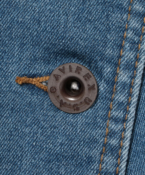 AVIREX（アヴィレックス）の「デニムカラーコンビスカート/ DENIM COLOR COMBI SKIRT（デニムスカート・レディース・ブルー系その他/ブラック・MEDIUM/SMALL/LARGE）」の10枚目の写真