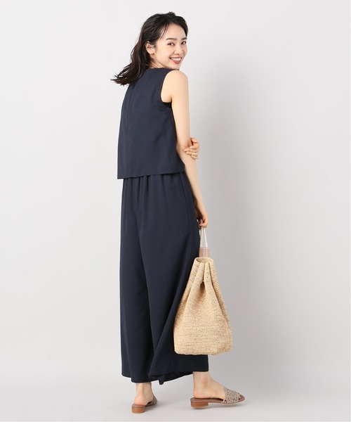 Simplicite(サンプリシテ)の「《追加》リネンライクオールインワン◆(つなぎ/オールインワン・レディース・ネイビー・FREE)」の12枚目の写真