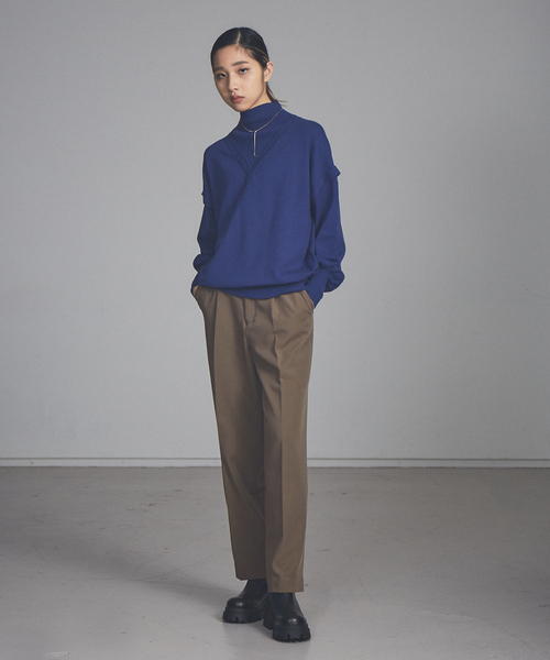 NOMINE（ノミネ）の「レイヤード風タートルニット（ニット/セーター・レディース・ホワイト/ブラック/ブルー/キャメル/イエロー/グリーン・フリー）」の19枚目の写真