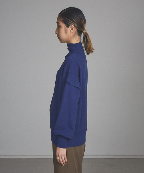 NOMINE（ノミネ）の「レイヤード風タートルニット（ニット/セーター・レディース・ホワイト/ブラック/ブルー/キャメル/イエロー/グリーン・フリー）」の21枚目の写真