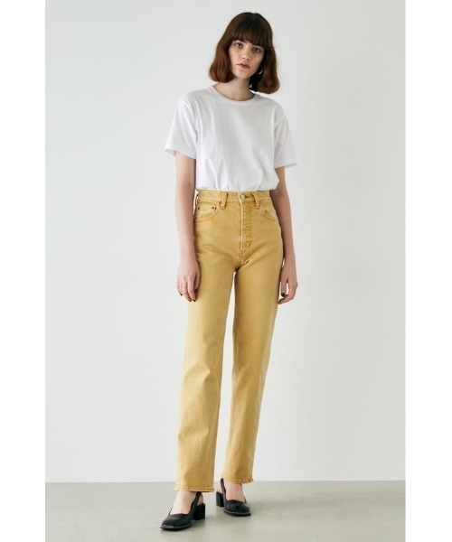 MOUSSY(マウジー)の「PLAIN JEANS COLOR STRAIGHT(デニムパンツ・レディース・ライトベージュ/イエロー/ダークグリーン・24inch/25inch/23inch/27inch/26inch)」の18枚目の写真