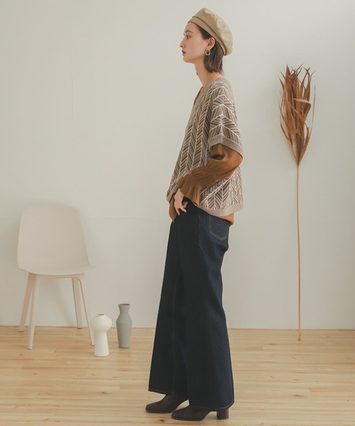 SENSE OF PLACE by URBAN RESEARCH（センスオブプレイスバイアーバンリサーチ）の「センタープレスフレアデニム（デニムパンツ・レディース・ワンウォッシュ/ライトインディゴブルー・MEDIUM/SMALL）」の15枚目の写真