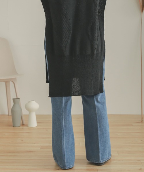 SENSE OF PLACE by URBAN RESEARCH（センスオブプレイスバイアーバンリサーチ）の「センタープレスフレアデニム（デニムパンツ・レディース・ワンウォッシュ/ライトインディゴブルー・MEDIUM/SMALL）」の22枚目の写真