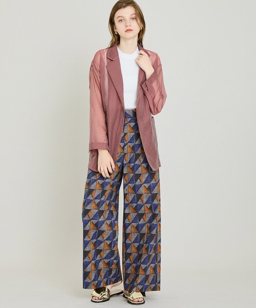 MATURED（マチュアード）の「【MATURED/マチュアード】シアージャケット（テーラードジャケット・レディース・ネイビー/ピンク・FREE）」の16枚目の写真