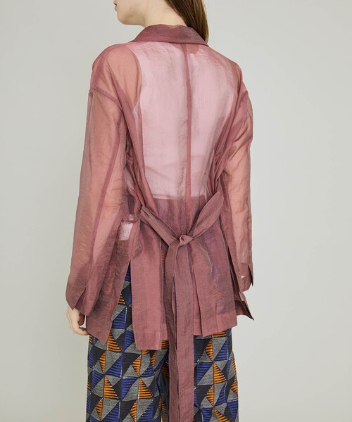 MATURED（マチュアード）の「【MATURED/マチュアード】シアージャケット（テーラードジャケット・レディース・ネイビー/ピンク・FREE）」の17枚目の写真