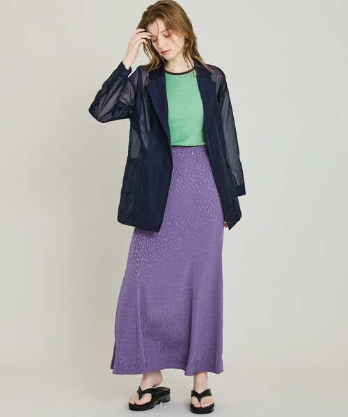 MATURED（マチュアード）の「【MATURED/マチュアード】シアージャケット（テーラードジャケット・レディース・ネイビー/ピンク・FREE）」の14枚目の写真