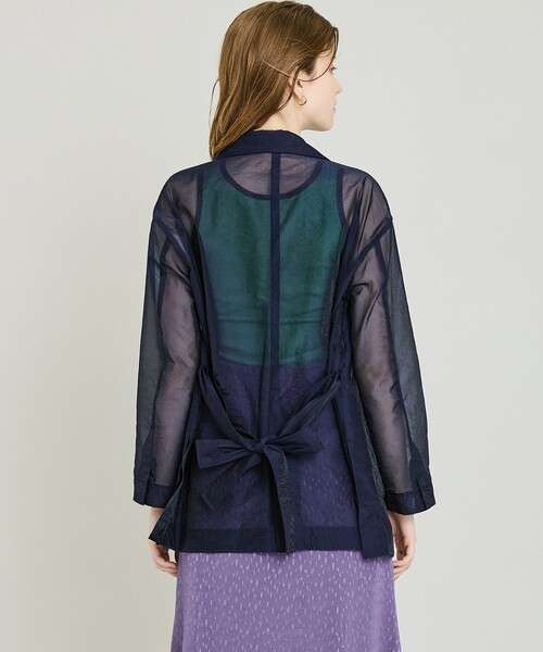 MATURED（マチュアード）の「【MATURED/マチュアード】シアージャケット（テーラードジャケット・レディース・ネイビー/ピンク・FREE）」の22枚目の写真