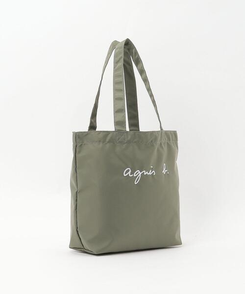 agnes b.(アニエスベー)の「GL11 E BAG ロゴ刺繍トートバッグ(トートバッグ・キッズ・グレー・UNI)」の3枚目の写真