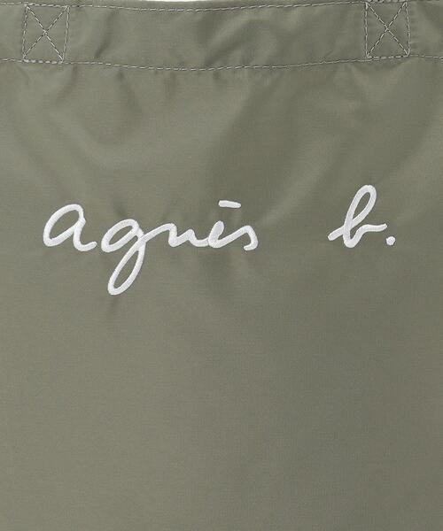 agnes b.(アニエスベー)の「GL11 E BAG ロゴ刺繍トートバッグ(トートバッグ・キッズ・グレー・UNI)」の5枚目の写真