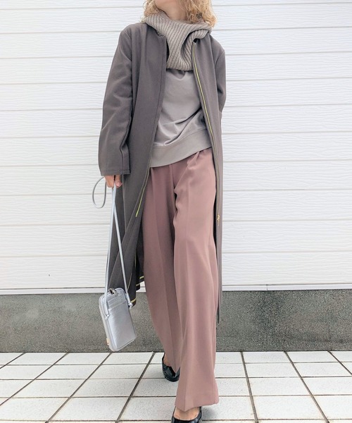 Q（キュー）の「ホールガーメントスヌード（ネックウォーマー/スヌード・レディース・チャコールグレー/ライトグレー/ベージュ・ONE SIZE）」の6枚目の写真