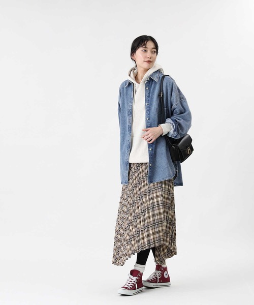 HONEYSUCKLE ROSE（ハニーサックルローズ）の「【HONEYSUCKLE ROSE】デニムシャツアウター（シャツ/ブラウス・レディース・ライトインディゴブルー・M/L）」の5枚目の写真