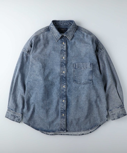 HONEYSUCKLE ROSE（ハニーサックルローズ）の「【HONEYSUCKLE ROSE】デニムシャツアウター（シャツ/ブラウス・レディース・ライトインディゴブルー・M/L）」の10枚目の写真