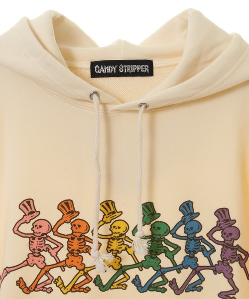 Candy Stripper（キャンディストリッパー）の「//GRATEFUL DEAD×Candy Stripper//DANCING SKELETON HOODIE（パーカー・レディース・ブラック/アイボリー/ブルー/ヘザーグレー・2）」の11枚目の写真
