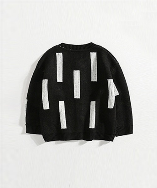 aimoha（アイモハ）の「【aimoha-KIDS-】【新作】韓国子供服 幾何学模様ニット風ジャケット（カーディガン/ボレロ・キッズ・ブラック/ベージュ/イエロー/ブラック系その他・120/130/140/110/90/100）」の9枚目の写真