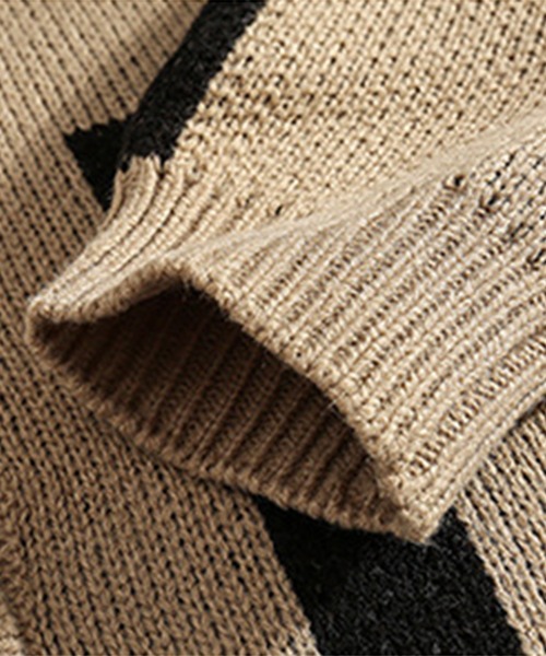 aimoha（アイモハ）の「【aimoha-KIDS-】【新作】韓国子供服 幾何学模様ニット風ジャケット（カーディガン/ボレロ・キッズ・ブラック/ベージュ/イエロー/ブラック系その他・120/130/140/110/90/100）」の17枚目の写真