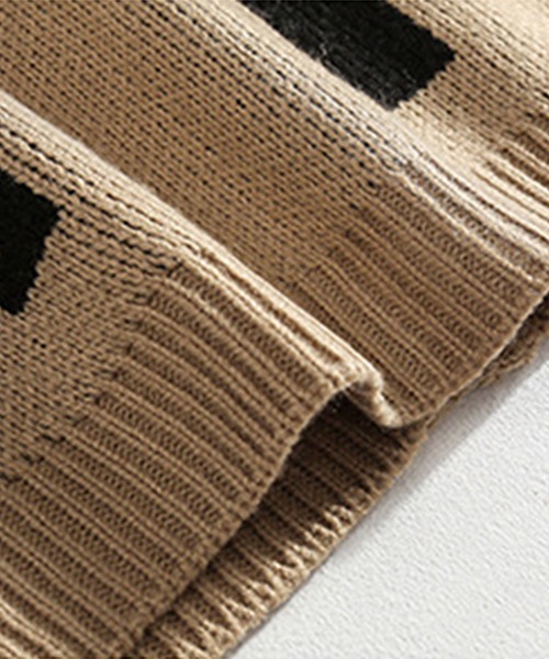 aimoha（アイモハ）の「【aimoha-KIDS-】【新作】韓国子供服 幾何学模様ニット風ジャケット（カーディガン/ボレロ・キッズ・ブラック/ベージュ/イエロー/ブラック系その他・120/130/140/110/90/100）」の16枚目の写真