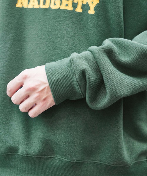 BARK MANHATTAN（バークマンハッタン）の「オーバーサイズ 裏起毛 カレッジロゴデザイン プルオーバースウェット（スウェット・メンズ・ネイビー系/グレー系その他2/ブラック系その他/ホワイト系その他2/グリーン系その他2/グレー系その他/ブラック系その他2/ホワイト系その他/グリーン系その他/ネイビー系2・M/L）」の12枚目の写真