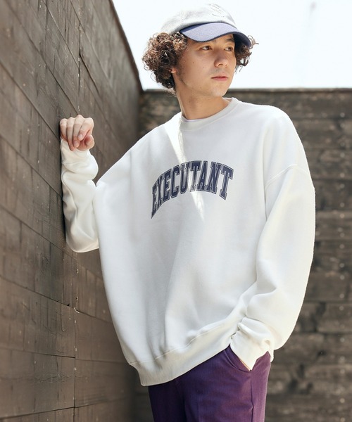 BARK MANHATTAN（バークマンハッタン）の「オーバーサイズ 裏起毛 カレッジロゴデザイン プルオーバースウェット（スウェット・メンズ・ネイビー系/グレー系その他2/ブラック系その他/ホワイト系その他2/グリーン系その他2/グレー系その他/ブラック系その他2/ホワイト系その他/グリーン系その他/ネイビー系2・M/L）」の19枚目の写真